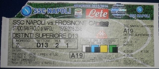 zoom immagine (Biglietto Napoli Frosinone 2016 Higuain 36 gol)